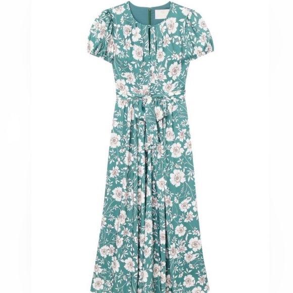 Gal Meets Glam Green Maxi Dress Short Sleeve floral - Picture 2 of 6